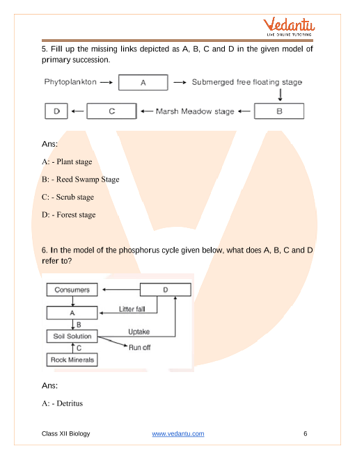 Important questions and answers of CBSE class 12 Biology