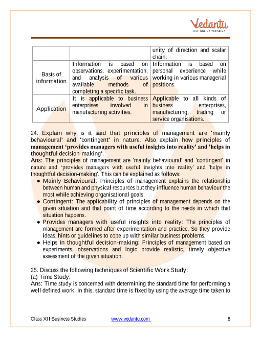 Important questions and answers of CBSE class 12 Business Studies