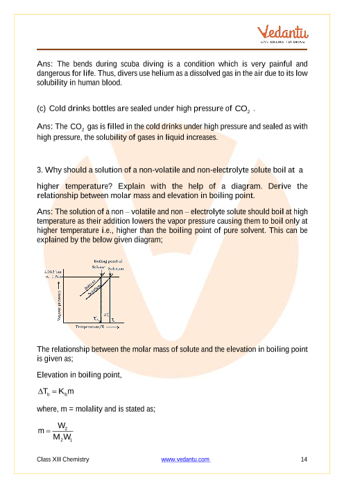 Important questions and answers of CBSE class 12 Chemistry