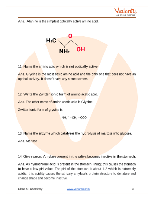 Important questions and answers of CBSE class 12 Chemistry