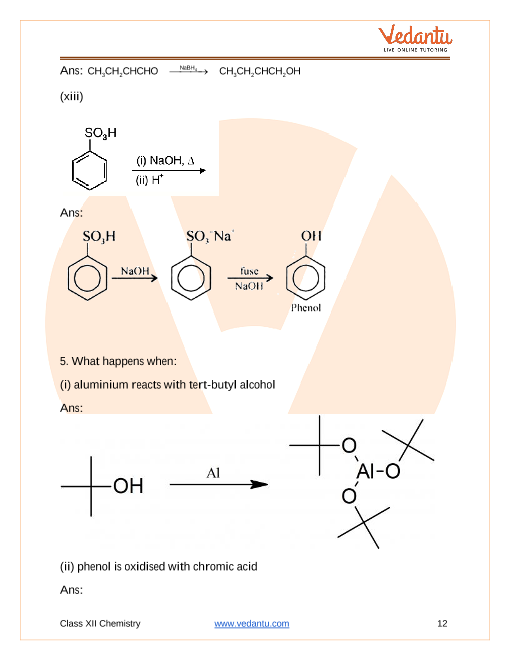 Important questions and answers of CBSE class 12 Chemistry