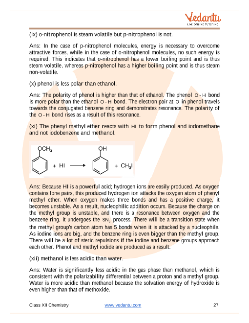 Important questions and answers of CBSE class 12 Chemistry