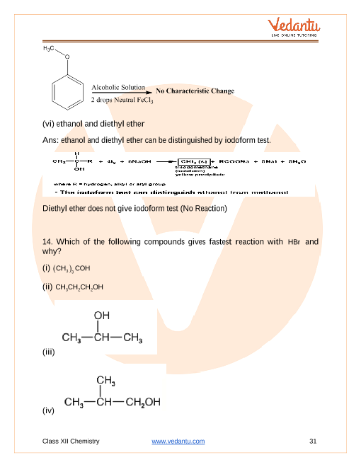 Important questions and answers of CBSE class 12 Chemistry