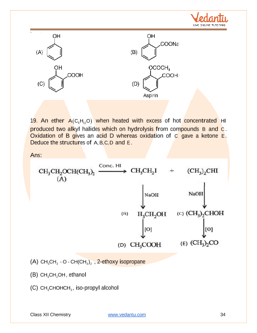 CBSE Class 12 Chemistry - Chapter 11 - Alcohols, Phenols And Ethers ...