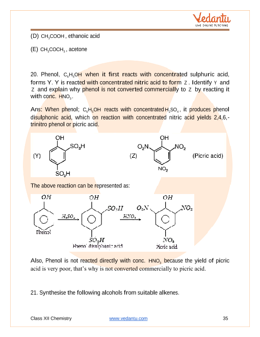 Important questions and answers of CBSE class 12 Chemistry