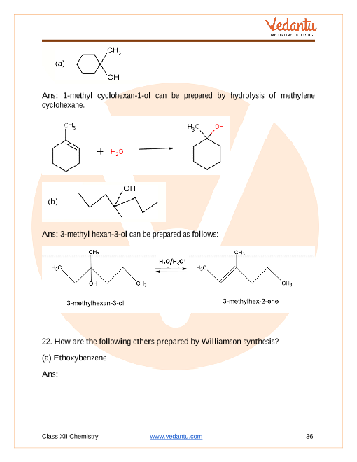 Important questions and answers of CBSE class 12 Chemistry