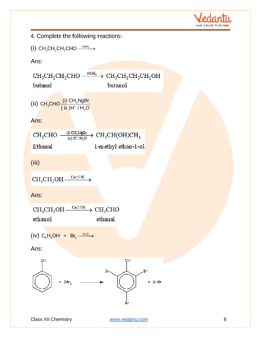 Important questions and answers of CBSE class 12 Chemistry