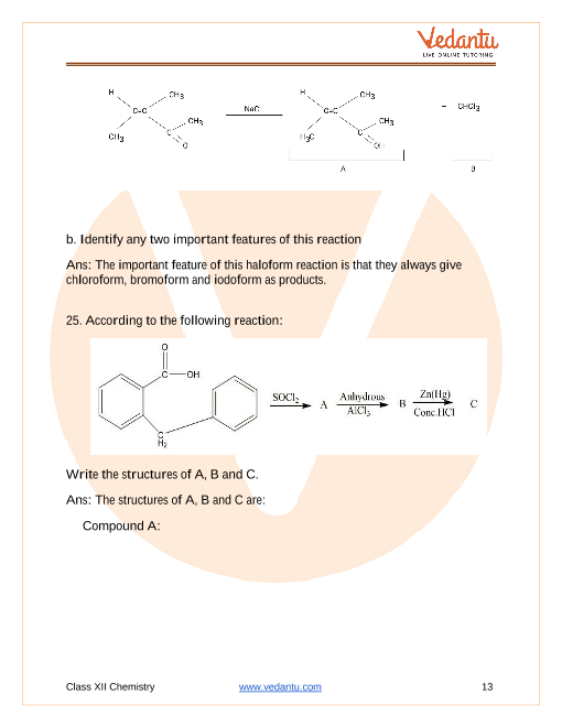 Important questions and answers of CBSE class 12 Chemistry