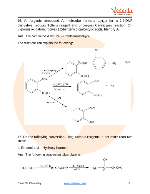 Important questions and answers of CBSE class 12 Chemistry