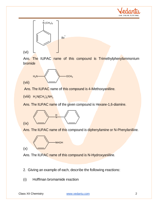 Important questions and answers of CBSE class 12 Chemistry