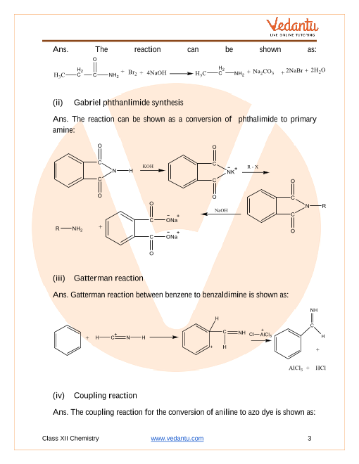 Important questions and answers of CBSE class 12 Chemistry