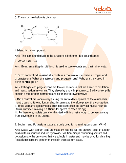 Important questions and answers of CBSE class 12 Chemistry