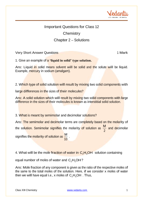 case study questions for class 12 chemistry