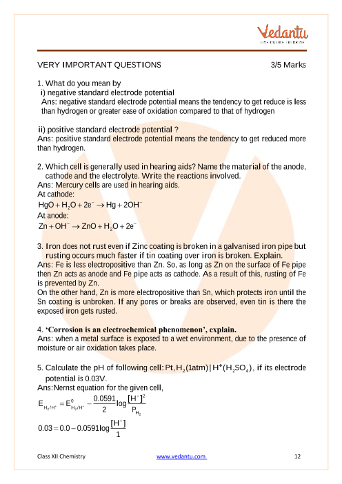 CBSE Class 12 Chemistry - Chapter 2 - Solutions - Important Questions