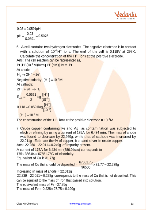 Important questions and answers of CBSE class 12 Chemistry