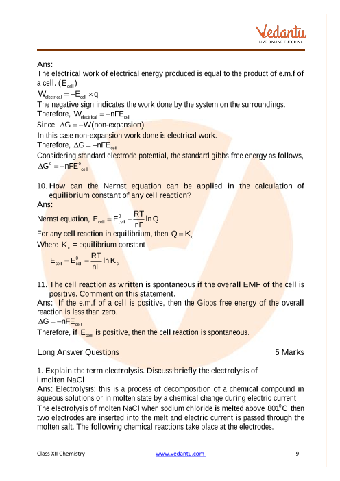 Cbse Class 12 Chemistry Chapter 2 Solutions Important Questions