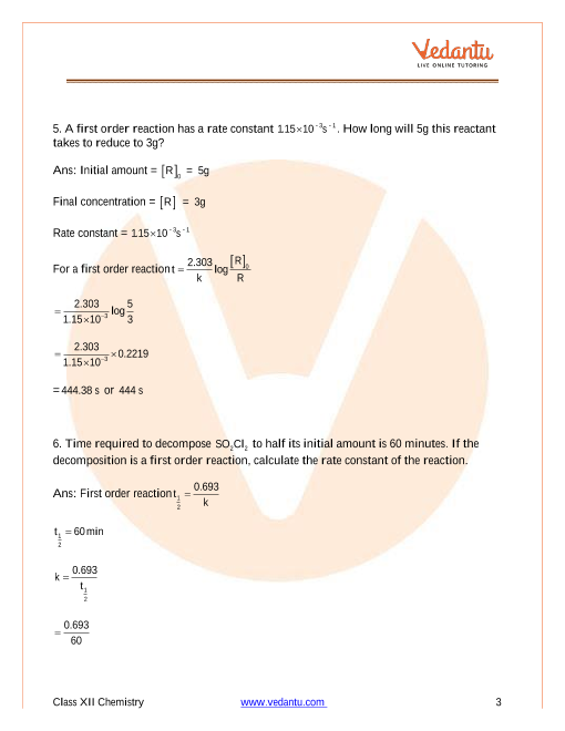 Important questions and answers of CBSE class 12 Chemistry