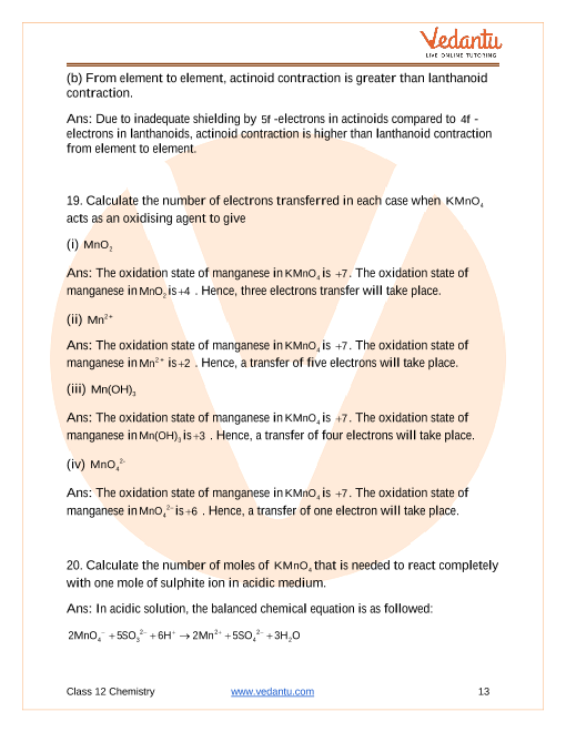 Important questions and answers of CBSE class 12 Chemistry