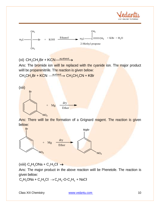 Important questions and answers of CBSE class 12 Chemistry