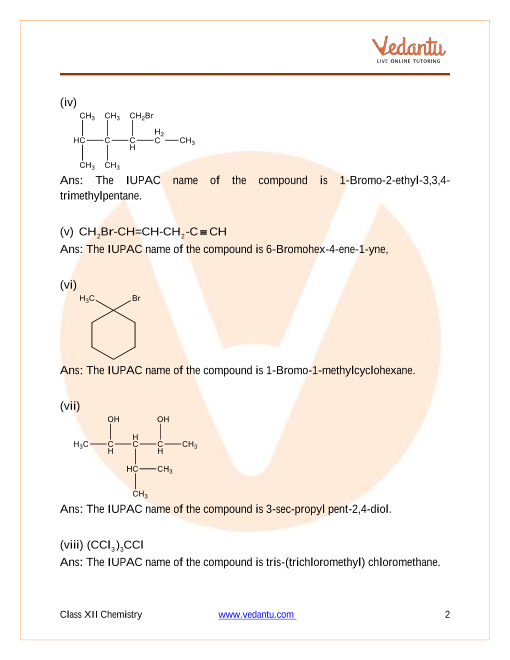 Important questions and answers of CBSE class 12 Chemistry