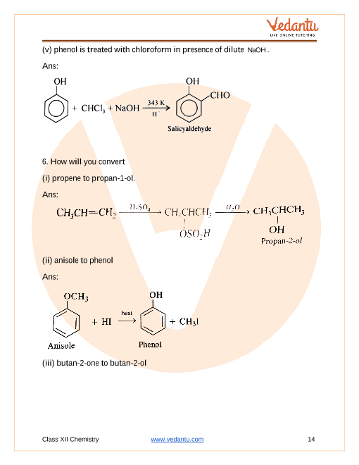 Important questions and answers of CBSE class 12 Chemistry