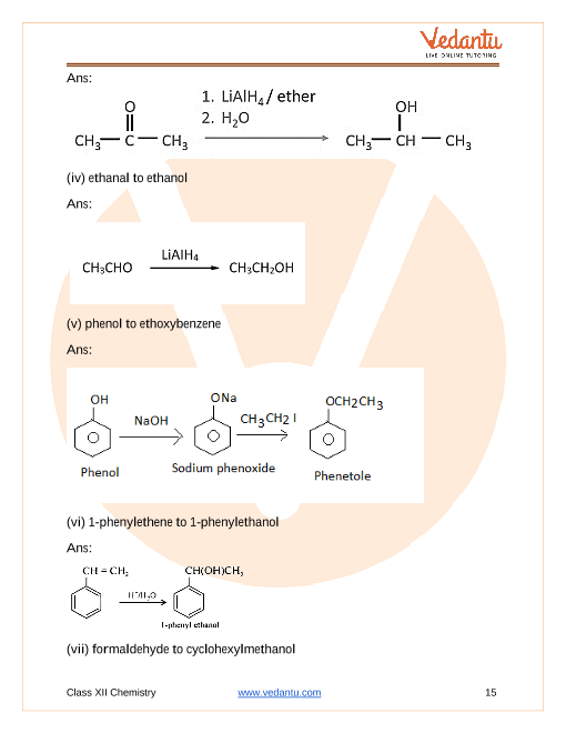 Important questions and answers of CBSE class 12 Chemistry