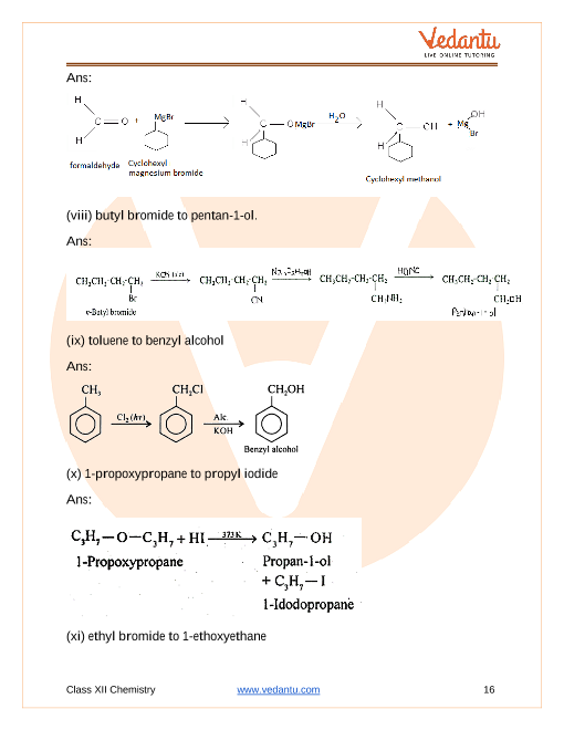 Important questions and answers of CBSE class 12 Chemistry