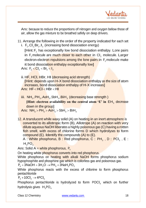 case study based questions class 12 chemistry