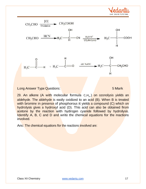 Important questions and answers of CBSE class 12 Chemistry