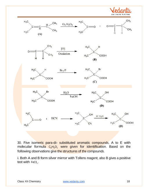 Important questions and answers of CBSE class 12 Chemistry