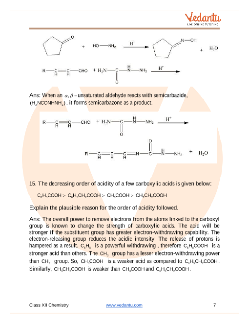 Important questions and answers of CBSE class 12 Chemistry