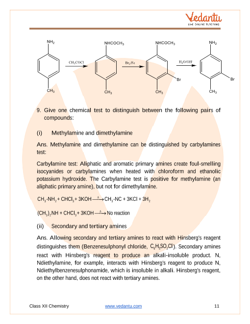 Important questions and answers of CBSE class 12 Chemistry