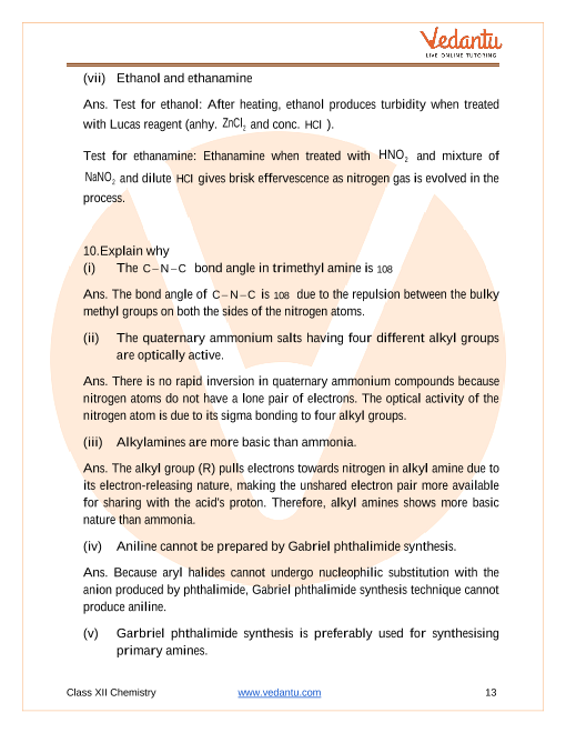 Important questions and answers of CBSE class 12 Chemistry