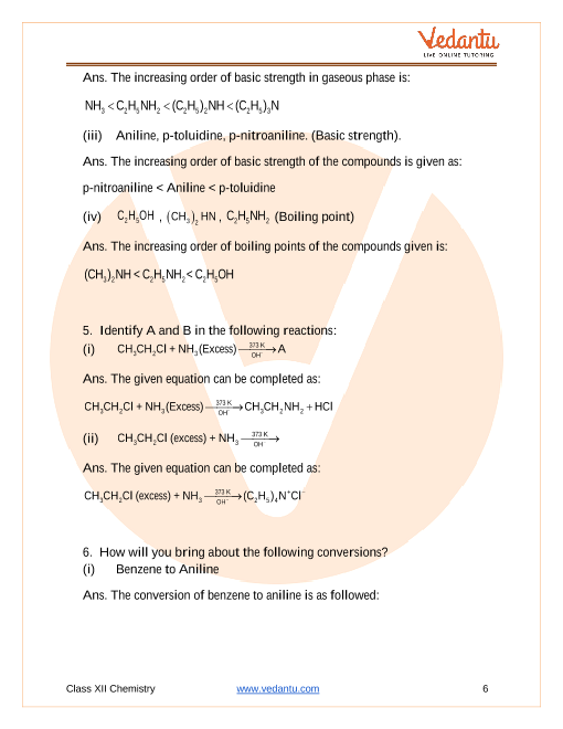 Important questions and answers of CBSE class 12 Chemistry