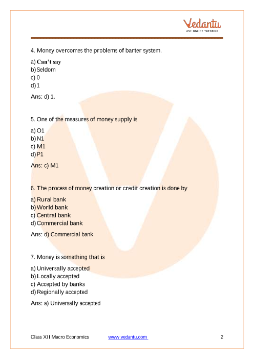 Important questions and answers of CBSE class 12 Economics