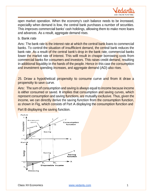 Important questions and answers of CBSE class 12 Economics