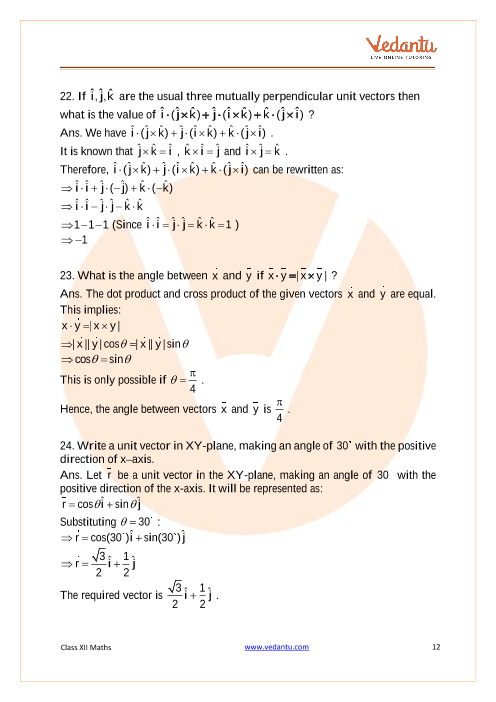 Important questions and answers of CBSE class 12 Maths