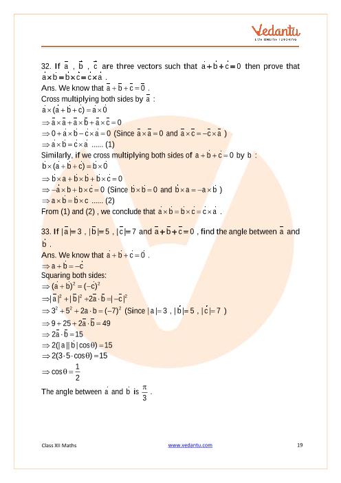 Important questions and answers of CBSE class 12 Maths