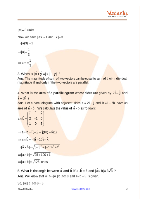 Important questions and answers of CBSE class 12 Maths