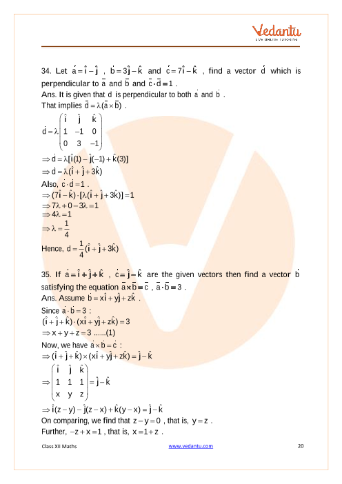 Important questions and answers of CBSE class 12 Maths