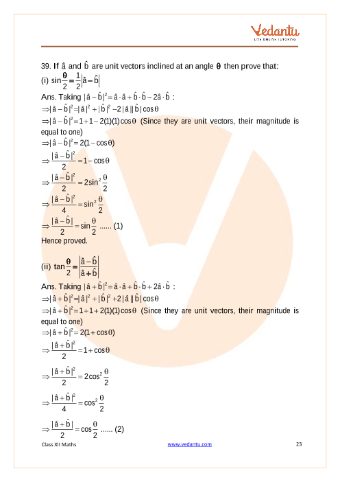 Important questions and answers of CBSE class 12 Maths