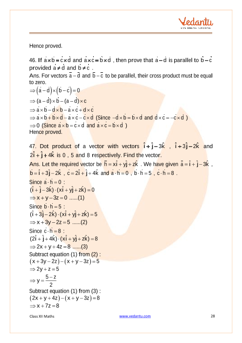 Important questions and answers of CBSE class 12 Maths