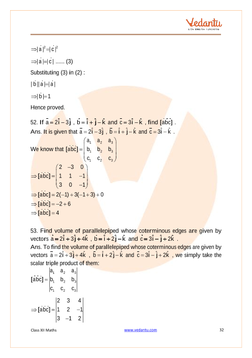 Important questions and answers of CBSE class 12 Maths