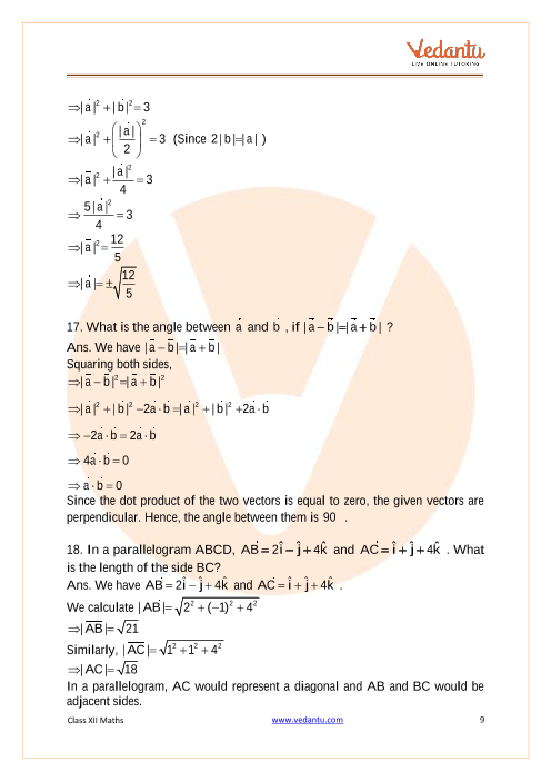 Important questions and answers of CBSE class 12 Maths