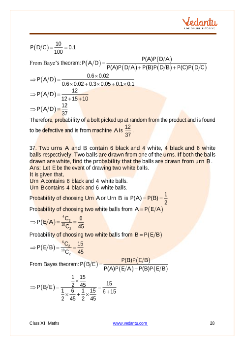 Important questions and answers of CBSE class 12 Maths