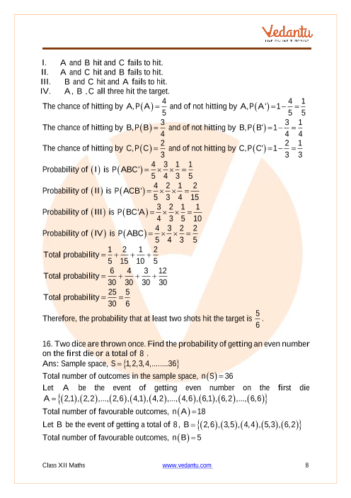 Important questions and answers of CBSE class 12 Maths