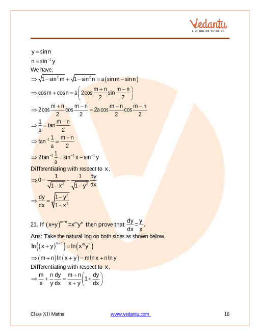 Important Questions For Cbse Class 12 Maths Chapter 5 Continuity And Differentiability