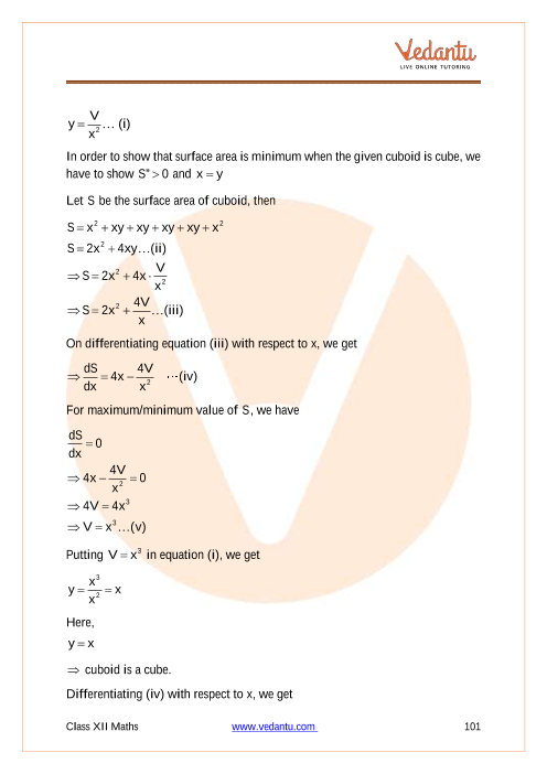 case study questions class 12 maths application of derivatives