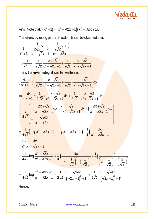 CBSE Class 12 Mathematics - Chapter 7 - Integrals | Important Questions ...