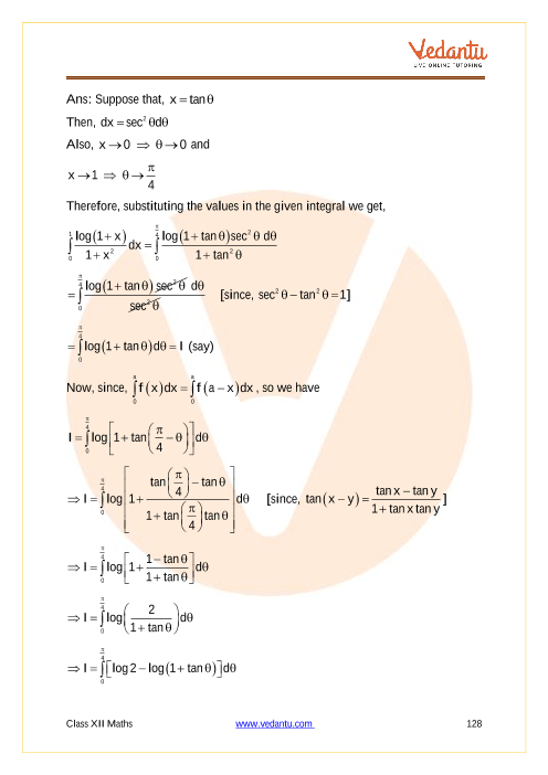 CBSE Class 12 Mathematics - Chapter 7 - Integrals | Important Questions ...